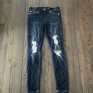 True Religion distressed skinny jeans
